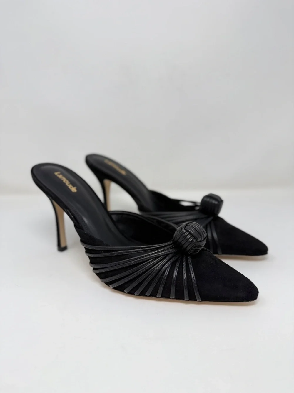 New Larroude Valerie Stiletto Pump Black Sz 10